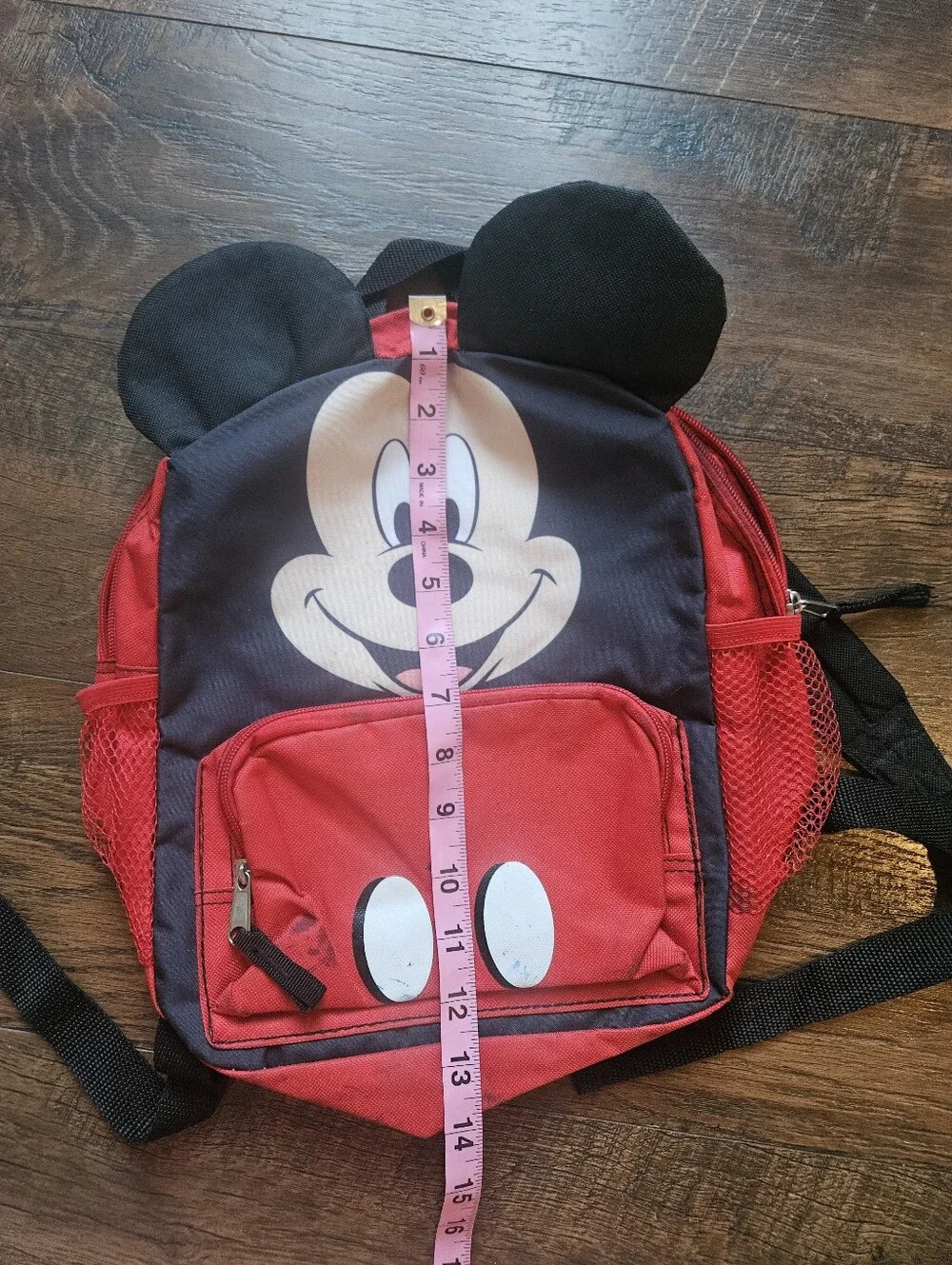 Disney Red and Black Mickey Mouse Kids Backpack with Ears